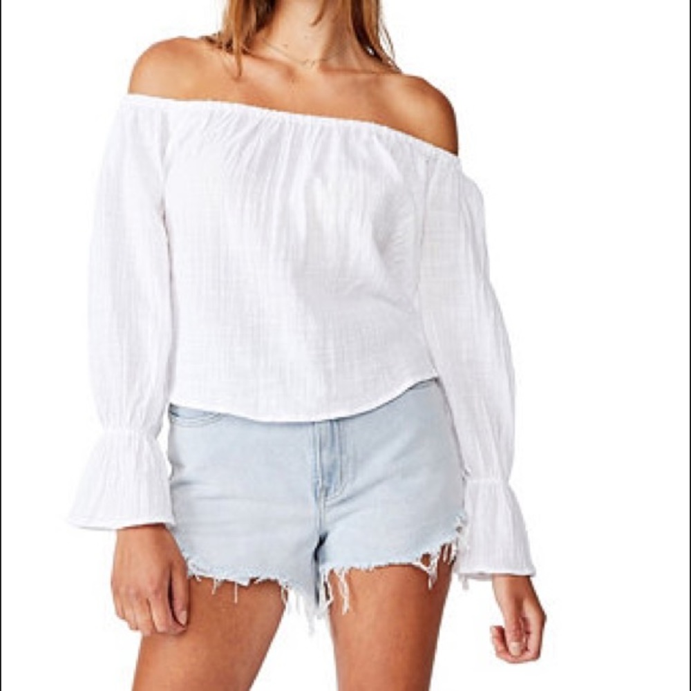 NWT Cotton On Off The Shoulder Linen Top
